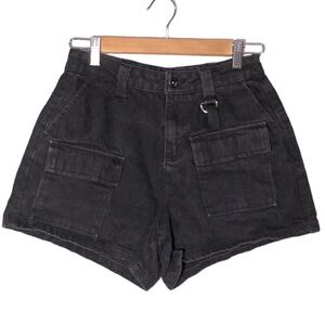HOT TOPIC | Women’s Black High Waisted Asymmetrical Flap Pockets Shorts size 5